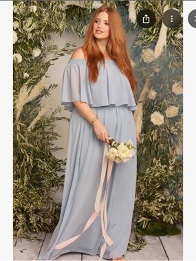 Show me your mumu hacienda Maxi Dress in Light Blue size 1x